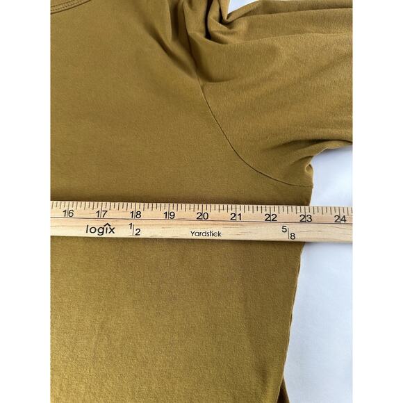Iridium Top Womens Sz XL 95% Cotton Lagenlook Tee Mustard Yellow Oversized Boxy - Picture 10 of 12